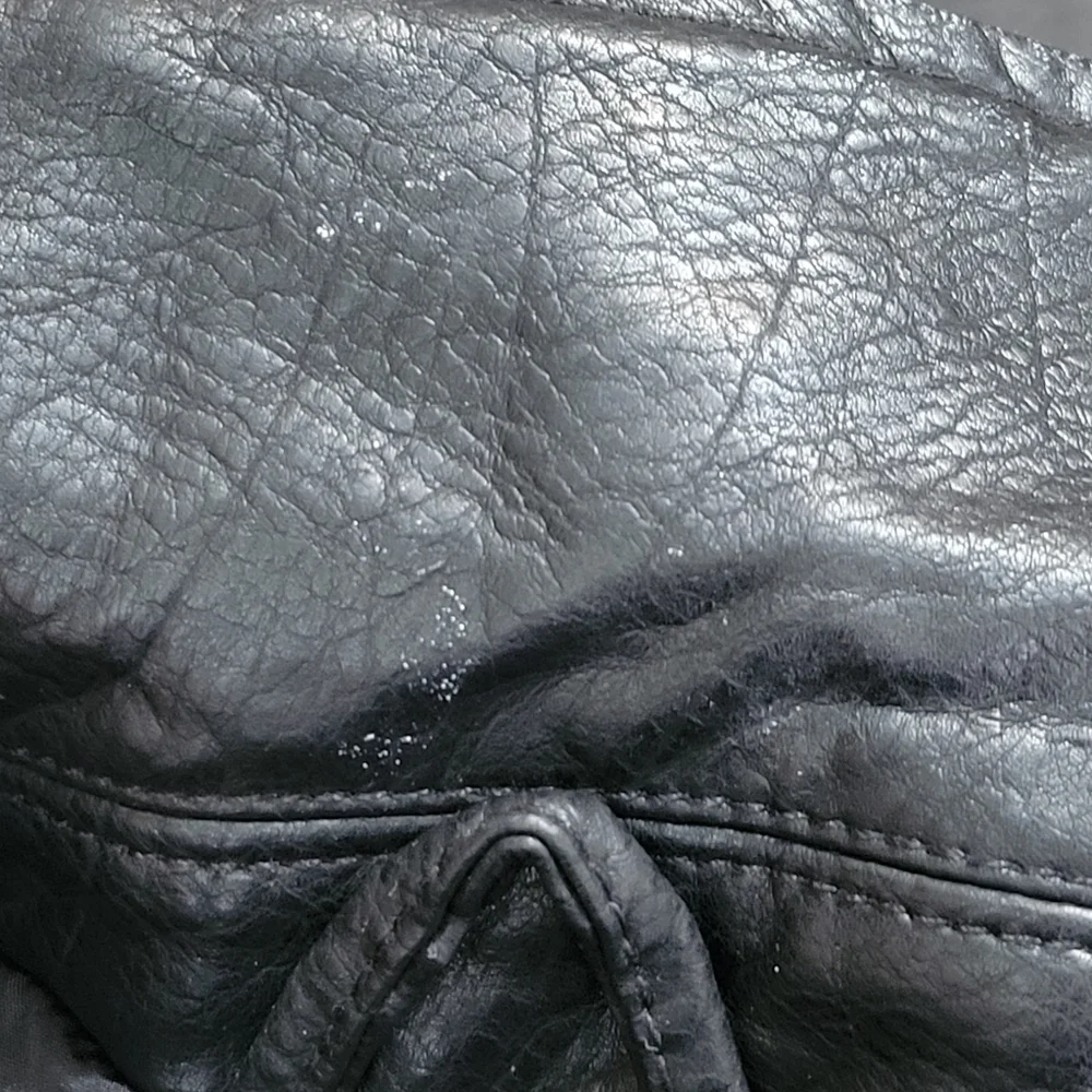 BLACK Faux Leather Moto Jacket Women's Size Small - Picture 9 of 16